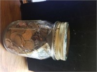 Jar of money and change