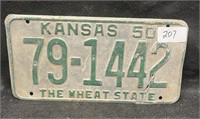 1950 KANSAS LICENSE PLATE