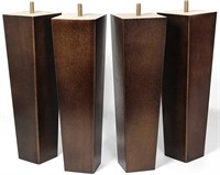 4 PIECE 10 INCH AORYVIC WOOD FURNITURE LEGS
