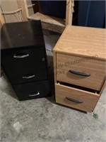 Two  2 drawer filing cabinets