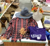 Scarecrow shirt- unknown size & hat, K-State shirt