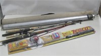 Assorted Fishing Rods & Cases