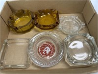 6 Assorted Ashtrays