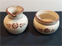 Stoneware Cream & Sugar Christian Goh Signed