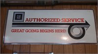 Vintage GM Authorized Service Paper Sign 48x20"