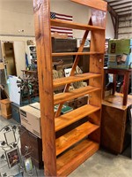 7 foot tall wood shelf no back