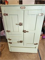 Antique White Clad  Ice Box