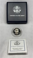 Of) 1999 Susan B Anthony proof dollar coin