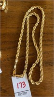 Twist  14 k necklace marked Peru 20 inches