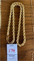 Twist necklace 14 k  18 inches