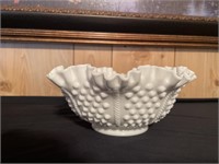 Fenton white hobnail 7 inch wide