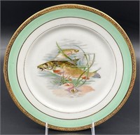 Limoges France Hand Painted Fish Plate