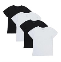 4-Pk Bench Women’s LG Crewneck T-shirt, Black and