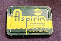Vintage (1940s) Aspirin Tin for Collecting