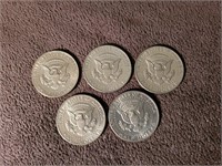 5x  1974 USA half dollar coins