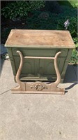 30 1/2” painter commode with painted harp (not