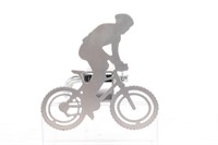 TRAILER HITCH COVER BICYCLE RIDER