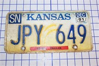 VINTAGE LICENSE PLATE