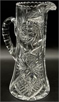 Excellent 12in Cut Glass Pitcher
