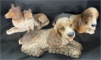 Molded Resin Dog Statues.
