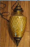 Antique Brass / Glass Pinecone Chandelier