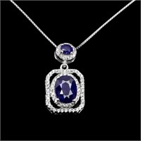 Natural Blue Sapphire Necklace