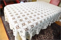 Hand Crafted Large Cotton Crocheted Table Clothe