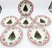 6 Johnson Bros Old British Castle Christmas Plates