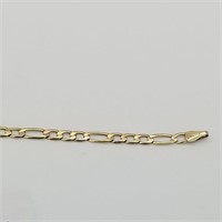 14k Gold 8 1/2" Figaro Link Bracelet