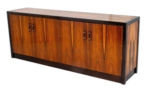 Directional Modern Rosewood and Walnut Credenza