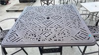 Unused Outdoor Bar Height Patio Table & 4 Chairs