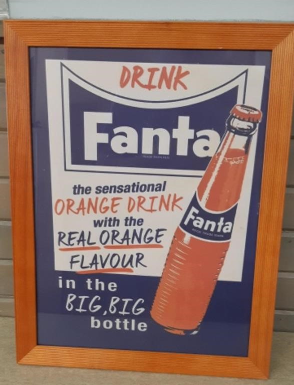 Fanta Orange clipping Framed 17.75 x 13.75