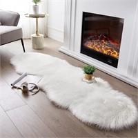 8ltra Soft Fluffy Rug White Faux 2x3.7 ft