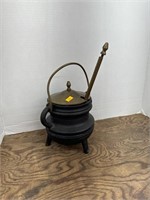 Vintage Cast iron and brass smudge pot