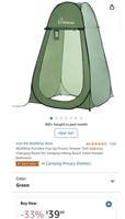 Portable Pop Up Privacy Tent (Open Box)