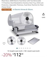 Meat Slicer (Open Box, Untested)