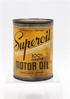Very Rare SUPEROIL Motor Oil 1 Quart Can