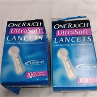 2 boxes One Touch Ultra Soft Lancets