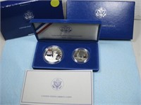 Liberty Coin Set 1986 Silver Dollar & Half Dollar