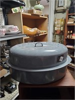 Gray Agate Roasting Pot