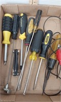 Assorted screwdrivers, Allen wrench, Magnet,
