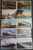 Group of Antique Ship Theme Postcards