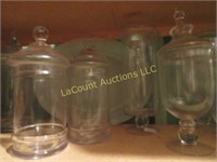 4 large covered candy cookie jars beautiful
