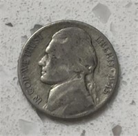 1945 P silver Jefferson nickel