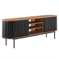 MODWAY Fortitude 71 TV Stand in Walnut Black