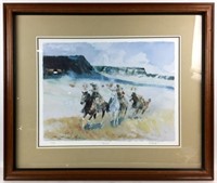 Buck Taylor Signed Lithograph ' Pursued'