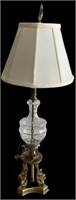 Gold Toned and Glass Table Lamp