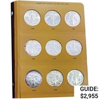 1986-2019 UNC US 1oz Silver Eagles Set [36 Coins]