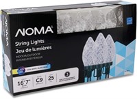 NOMA C9 LED STRING LIGHTS PURE WHITE 25 BULBS