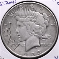 1923 D PEACE DOLLAR COUNTER STAMP